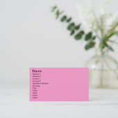 Rosa Tapete für Monogramming Visitenkarte (Stehend Vorderseite)