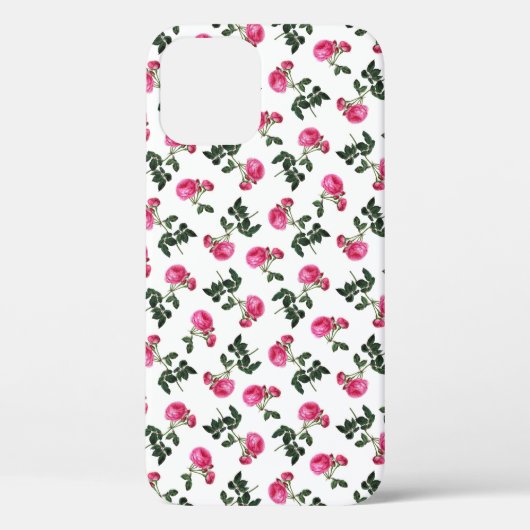 Rosa Tapetenmuster Case-Mate iPhone Hülle (Rückseite)
