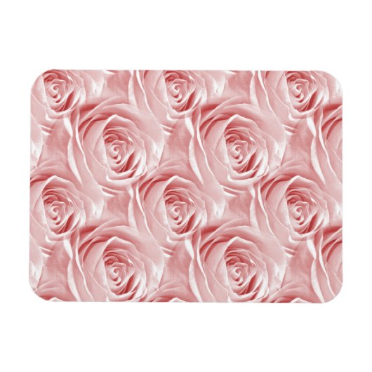 Rosa Tapetenmuster Magnet (Horizontal)