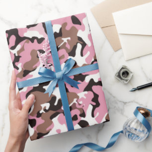 Rosa Tarndruck Chic Militärverpackungspapier Geschenkpapier