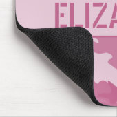 Rosa Tarndruck mit Monogramm Mousepad (Ecke)