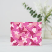 Rosa Tarndruck Tarnmuster der Armee Postkarte (Stehend Vorderseite)