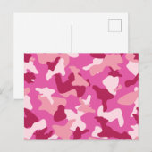 Rosa Tarndruck Tarnmuster der Armee Postkarte (Vorne/Hinten)