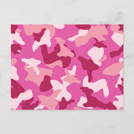 Rosa Tarndruck Tarnmuster der Armee Postkarte (Vorderseite)