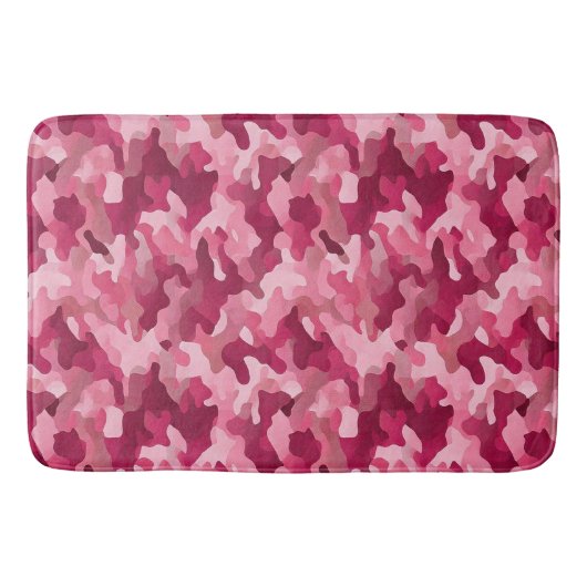 Rosa Tarnfarbe Camouflage Badematte (Vorderseite)