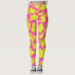 Rosa Tarnhosen mit gelben Formen Leggings