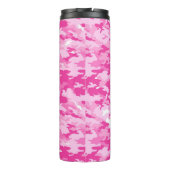 Rosa Tarnmuster – Brustkrebs-Bewusstsein Thermosbecher (Rückseite)