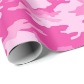 Rosa Tarnmuster – Brustkrebsaufklärung Geschenkpapier (Rolleneckpunkt)