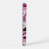 Rosa Tarnmuster iPhone 15 Hülle (Rechte Seite)