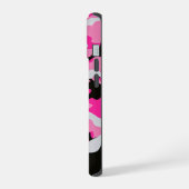 Rosa Tarnmuster iPhone 15 Hülle (Linke Seite)
