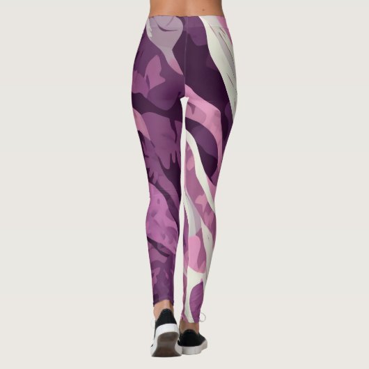 Rosa Tarnmuster Leggings (Rückseite)