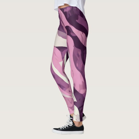 Rosa Tarnmuster Leggings (Links)