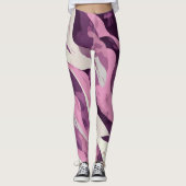 Rosa Tarnmuster Leggings (Vorderseite)
