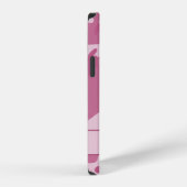 Rosa Tarnmuster Monogramm iPhone Hülle (Rechte Seite)