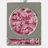 Rosa Tarnung Banner-Ornament Silber (Vorderseite)
