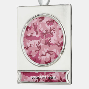 Rosa Tarnung Banner-Ornament Silber