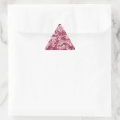 Rosa Tarnung Dreieckiger Aufkleber (Tasche)