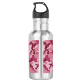 Rosa Tarnung Edelstahlflasche (Rückseite)