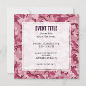 Rosa Tarnung Einladung (Vorderseite)