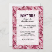 Rosa Tarnung Einladung (Vorderseite)