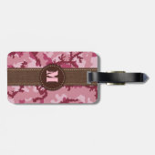 Rosa Tarnung Gepäckanhänger (Rückseite horizontal)