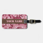 Rosa Tarnung Gepäckanhänger (Vorderseite horizontal)