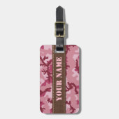 Rosa Tarnung Gepäckanhänger (Vorderseite vertikal)