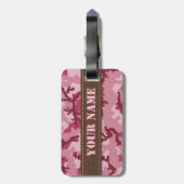Rosa Tarnung Gepäckanhänger (Rückseite vertikal)