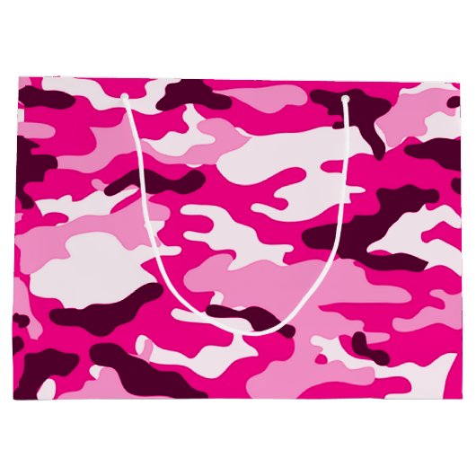 Rosa Tarnung Große Geschenktasche Große Geschenktüte (Rückseite)