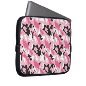 Rosa Tarnung Laptopschutzhülle (Vorne Rechts)