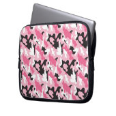 Rosa Tarnung Laptopschutzhülle (Vorderseite Links)