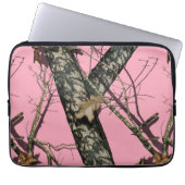 Rosa Tarnung Laptopschutzhülle (Vorderseite)