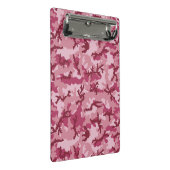 Rosa Tarnung Mini Klemmbrett (Schrägansicht)