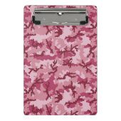 Rosa Tarnung Mini Klemmbrett (Vorderseite)