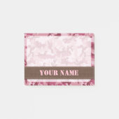 Rosa Tarnung Post-it Klebezettel (Vorderseite)