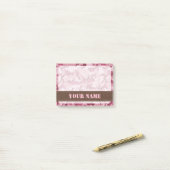 Rosa Tarnung Post-it Klebezettel (Auf Schreibtisch)