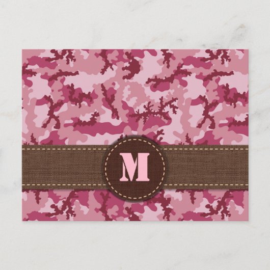 Rosa Tarnung Postkarte (Vorderseite)