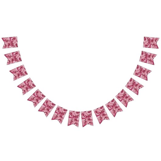 Rosa Tarnung Wimpelkette (Alle)