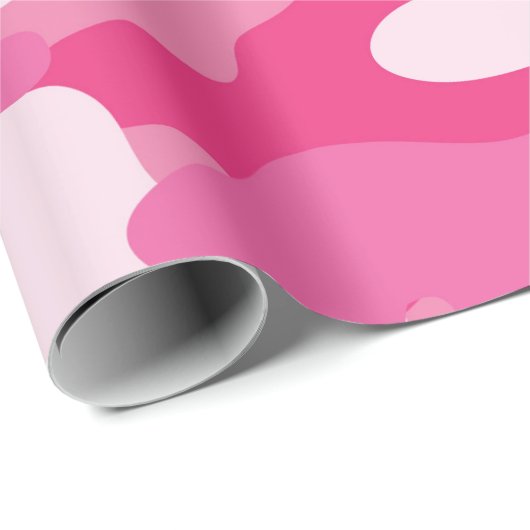 Rosa Tarnungs-Lech-Packpapier Geschenkpapier (Rolleneckpunkt)