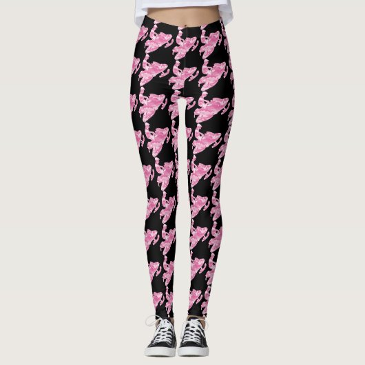 Rosa TarnungSnowmobile Leggings (Vorderseite)