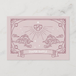 Rosa Tarot Babydusche Windelwanne Umschließung Begleitkarte