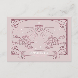 Rosa Tarot Babydusche Windelwanne Umschließung Begleitkarte