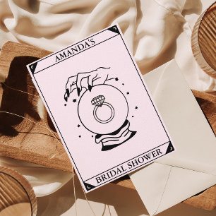 Rosa Tarot Card Brautparty Einladung