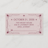 Rosa Tarot Inspiriert RSVP-Karte Begleitkarte (Rückseite)