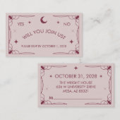 Rosa Tarot Inspiriert RSVP-Karte Begleitkarte (Vorne/Hinten)