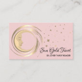 Rosa Tarot Reader Stars Moon Sun Celestial Visitenkarte (Vorderseite)