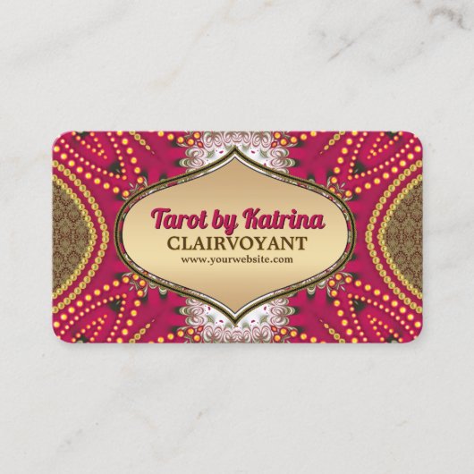Rosa Tarot Reader Visitenkarte (Vorderseite)