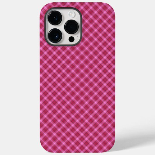 Rosa Tartan Case-Mate iPhone Hülle (Rückseite)