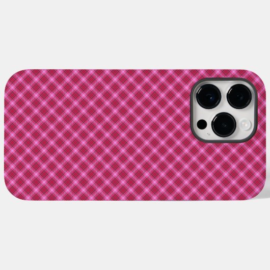 Rosa Tartan Case-Mate iPhone Hülle (Rückseite (Horizontal))