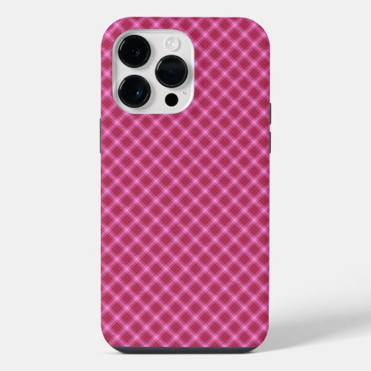 Rosa Tartan iPhone Hülle (Rückseite)